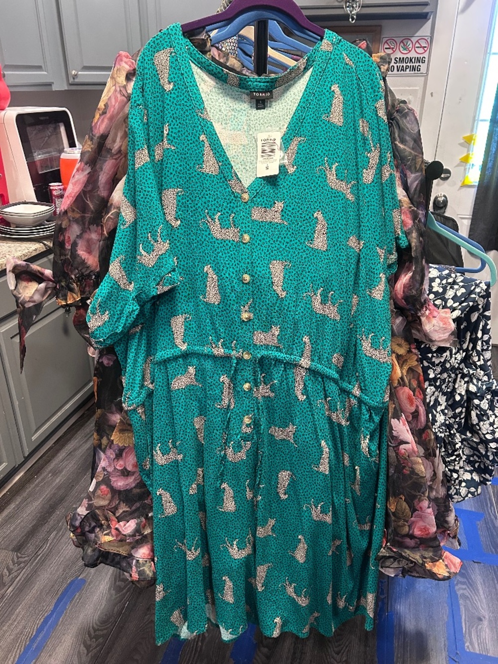 Torrid Green Leopard Romper 6x BNWT
